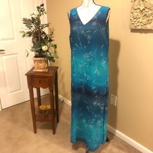 MINT JULEP  Floral Print Ombré Maxi Dress Size 12